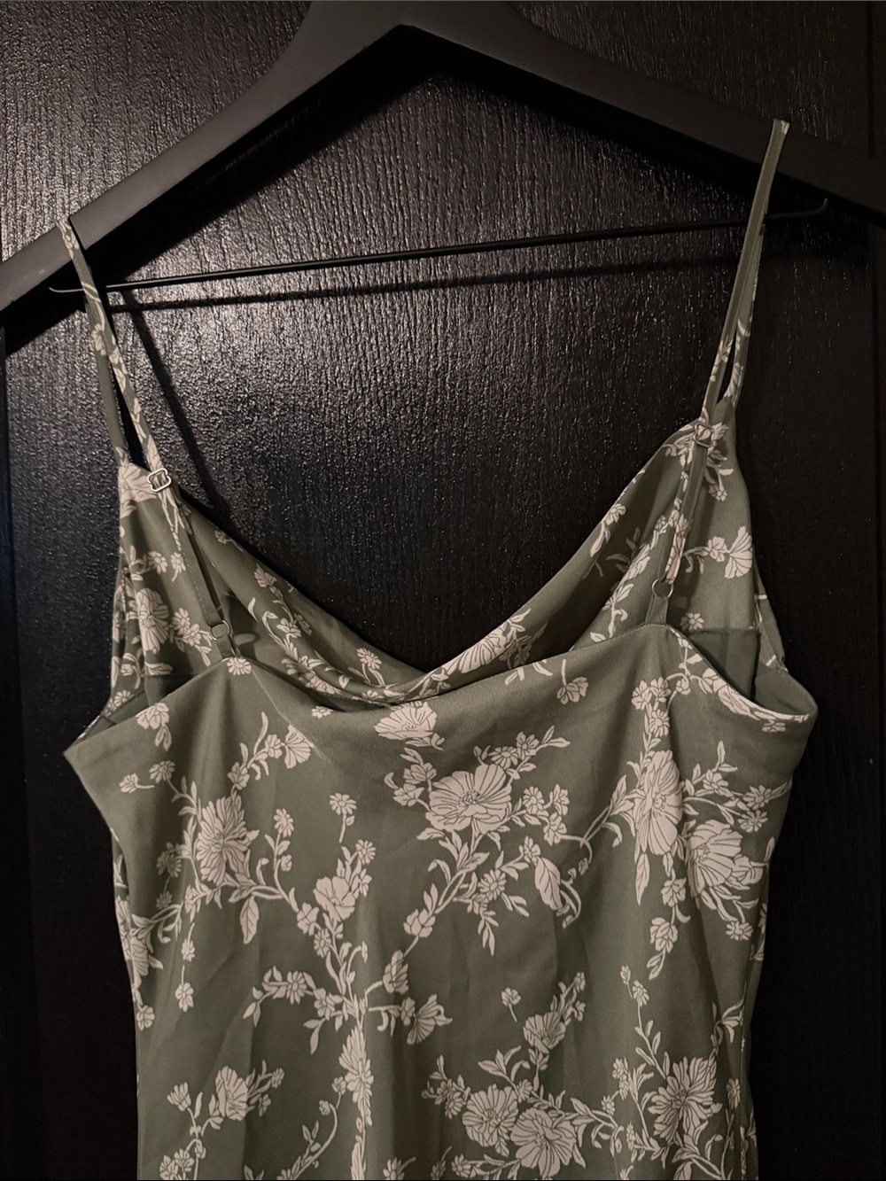 Altar’d State Sage Green Floral Dress with Cowl Neck - Picture 7 of 7